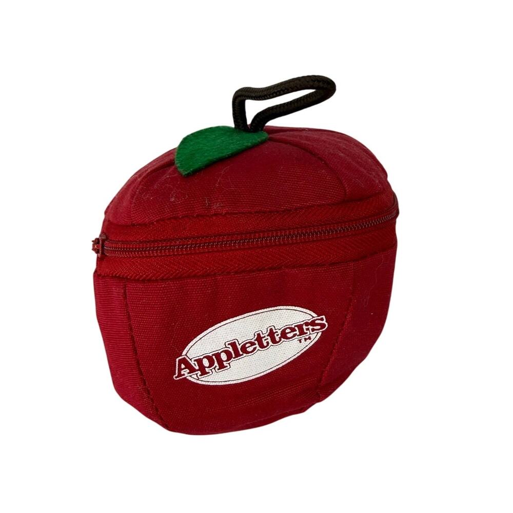 Appletters Word Tile Game Complete in Red Apple Cloth Pouch Bananagrams